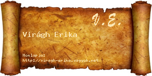 Virágh Erika névjegykártya